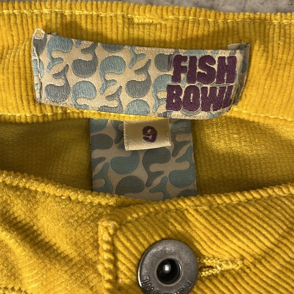 FISH BOWL Ladies Yellow Corduroy Pants - Picture 3 of 8